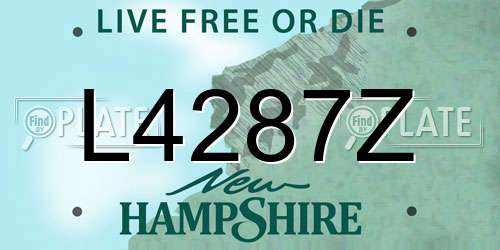 L4287Z New Hampshire License Plate