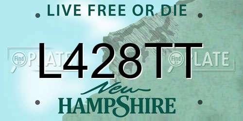 L428TT New Hampshire License Plate