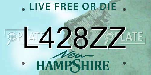 L428ZZ New Hampshire License Plate