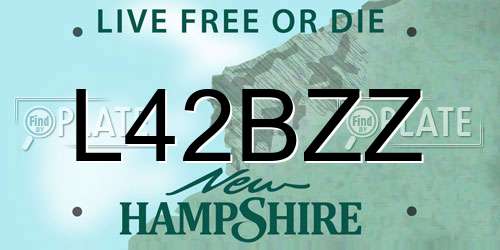 L42BZZ New Hampshire License Plate
