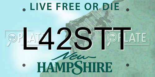 L42STT New Hampshire License Plate