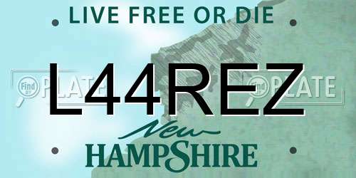 L44REZ New Hampshire License Plate