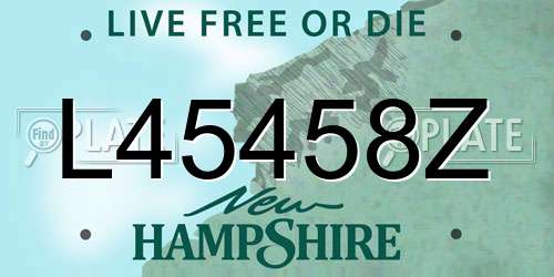 L45458Z New Hampshire License Plate