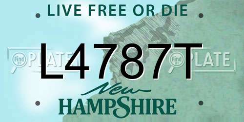 L4787T New Hampshire License Plate