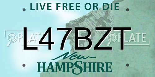 L47BZT New Hampshire License Plate
