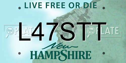 L47STT New Hampshire License Plate