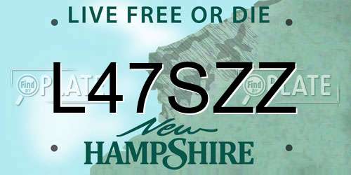 L47SZZ New Hampshire License Plate