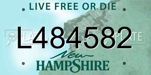 L484582 New Hampshire License Plate
