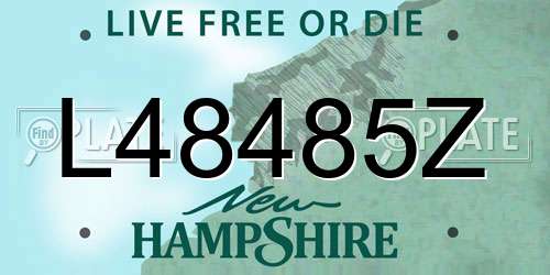 L48485Z New Hampshire License Plate