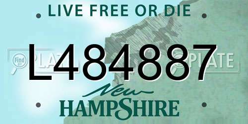 L484887 New Hampshire License Plate