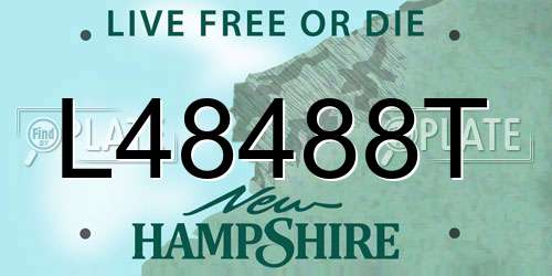 L48488T New Hampshire License Plate