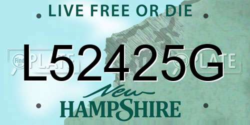 L52425G New Hampshire License Plate