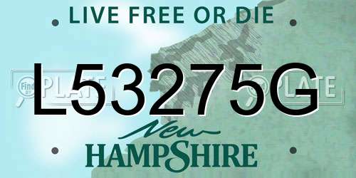L53275G New Hampshire License Plate