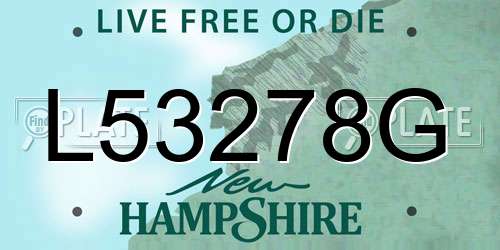 L53278G New Hampshire License Plate