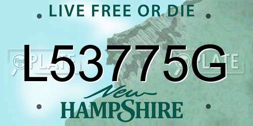 L53775G New Hampshire License Plate
