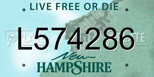 L574286 New Hampshire License Plate