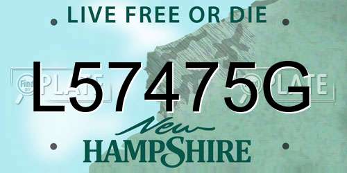 L57475G New Hampshire License Plate