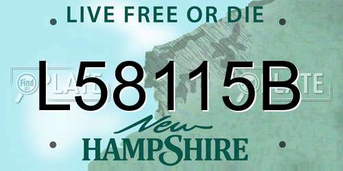 L58115B New Hampshire License Plate