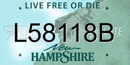 L58118B New Hampshire License Plate