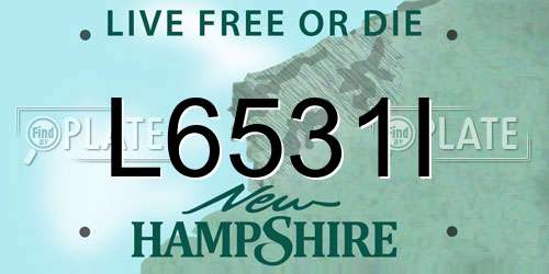 L6531I New Hampshire License Plate
