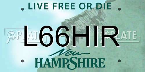 L66HIR New Hampshire License Plate