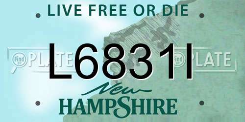 L6831I New Hampshire License Plate