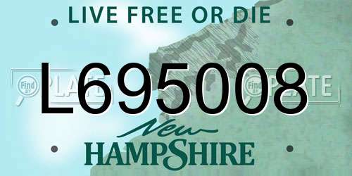 L695008 New Hampshire License Plate