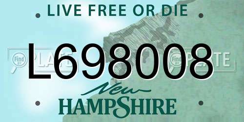 L698008 New Hampshire License Plate