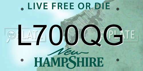 L700QG New Hampshire License Plate
