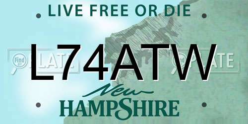 L74ATW New Hampshire License Plate