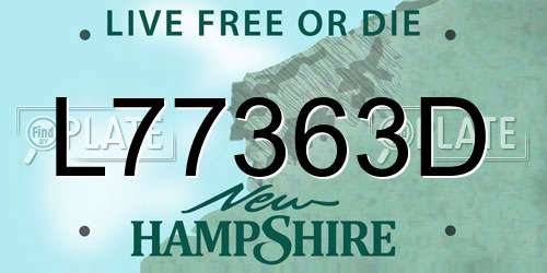 L77363D New Hampshire License Plate