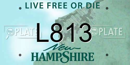 L813 New Hampshire License Plate