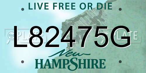 L82475G New Hampshire License Plate