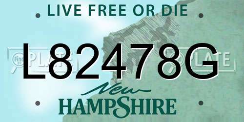 L82478G New Hampshire License Plate