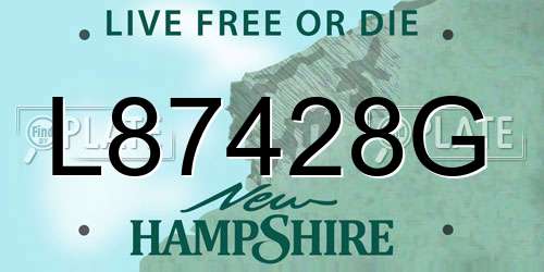 L87428G New Hampshire License Plate