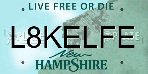 L8KELFE New Hampshire License Plate