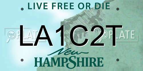 LA1C2T New Hampshire License Plate