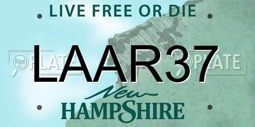 LAAR37 New Hampshire License Plate