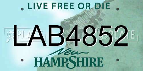 LAB4852 New Hampshire License Plate