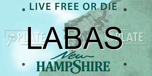 LABAS New Hampshire License Plate