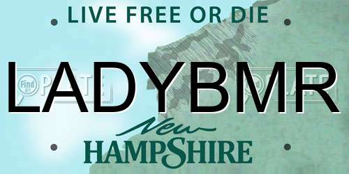 LADYBMR New Hampshire License Plate