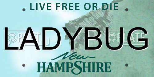 LADYBUG New Hampshire License Plate