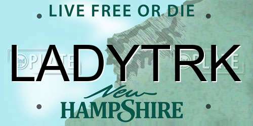 LADYTRK New Hampshire License Plate