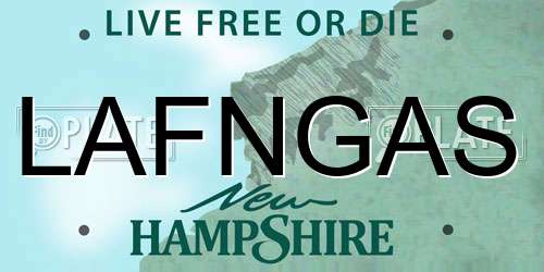 LAFNGAS New Hampshire License Plate