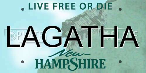 LAGATHA New Hampshire License Plate