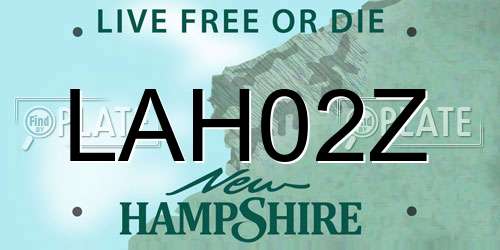 LAH02Z New Hampshire License Plate