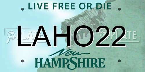 LAHO22 New Hampshire License Plate