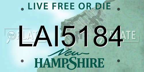 LAI5184 New Hampshire License Plate