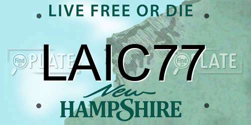 LAIC77 New Hampshire License Plate
