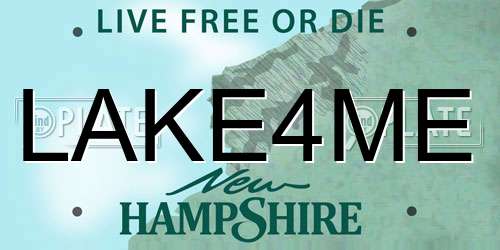 LAKE4ME New Hampshire License Plate
